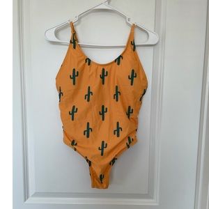 SHEIN - CACTUS ONE PIECE BATHING SUIT - SIZE L